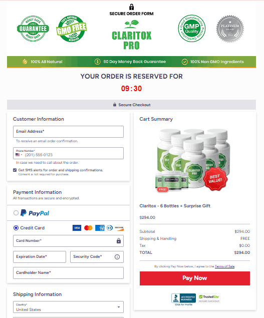 Claritox Pro order